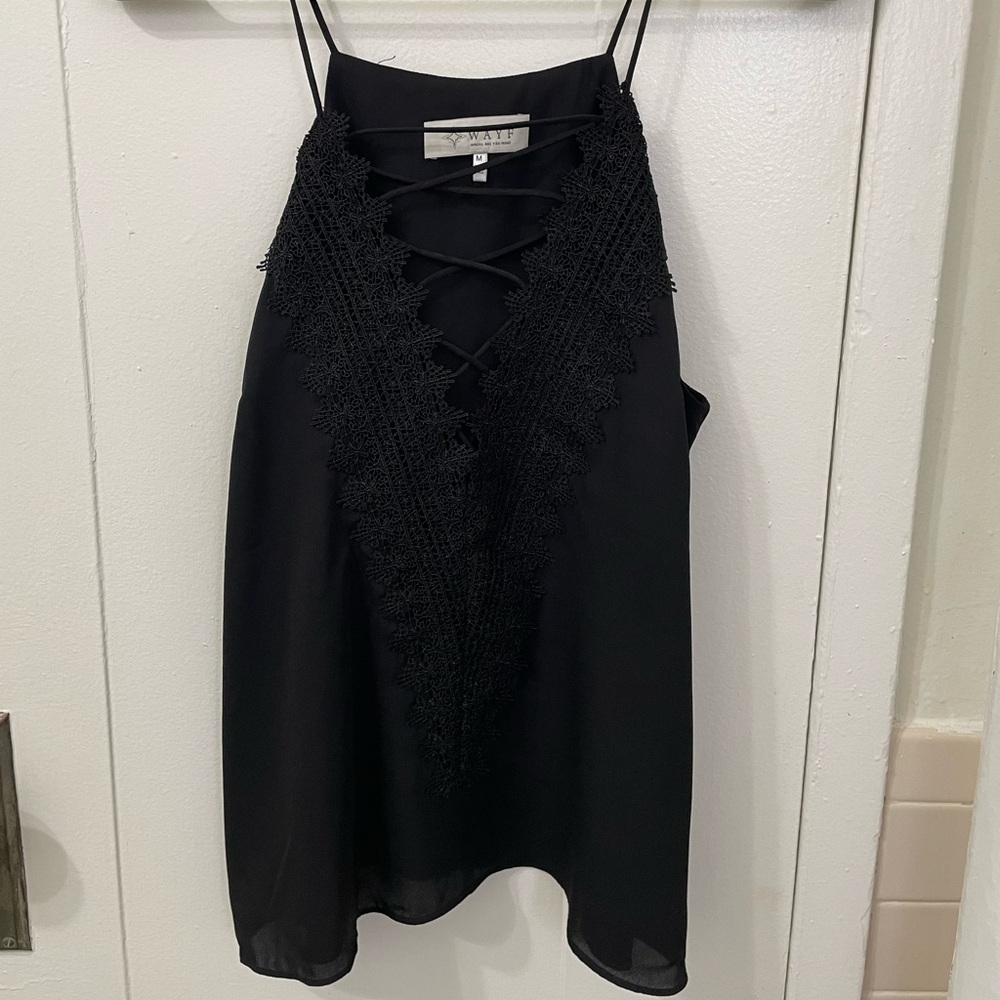 Criss Cross Lace Tank Top